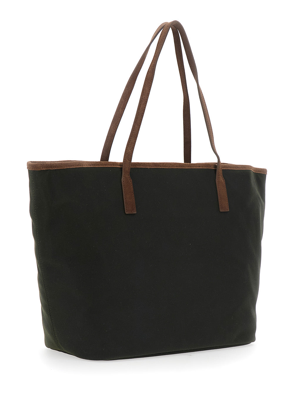 MC2 SAINT BARTH Mc2 Saint Barth Women Shopper Bag With Tech Fabric Details And Green Color For Women