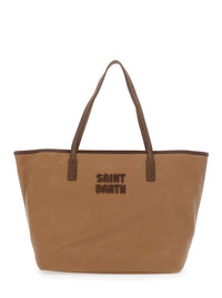 MC2 SAINT BARTH Mc2 Saint Barth Women City Bag Wax Bag In Beige Unisex With 100% Polyester