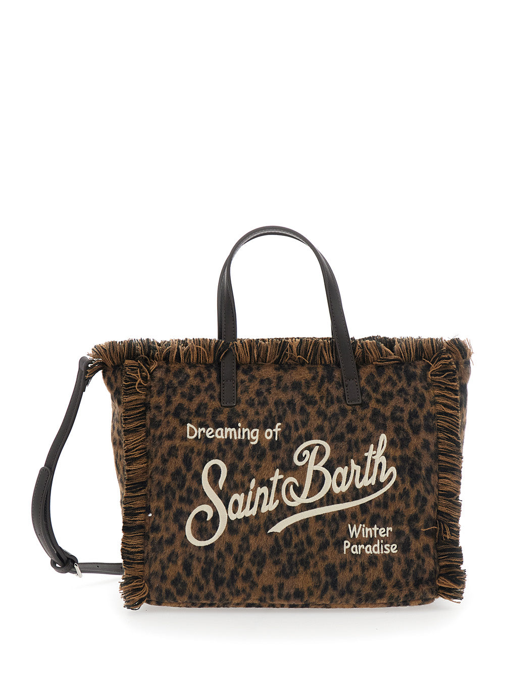 MC2 SAINT BARTH Mc2 Saint Barth Women Shoulder Bag Colette Felt N With Patch And Logo In Tech Fabric, Brown, Unisex