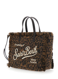 MC2 SAINT BARTH Mc2 Saint Barth Women Shoulder Bag Colette Felt N With Patch And Logo In Tech Fabric, Brown, Unisex