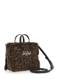 MC2 SAINT BARTH Mc2 Saint Barth Women Handbag With Felt And Leopard Details, Made Of Polyester, In Brown, Unisex.