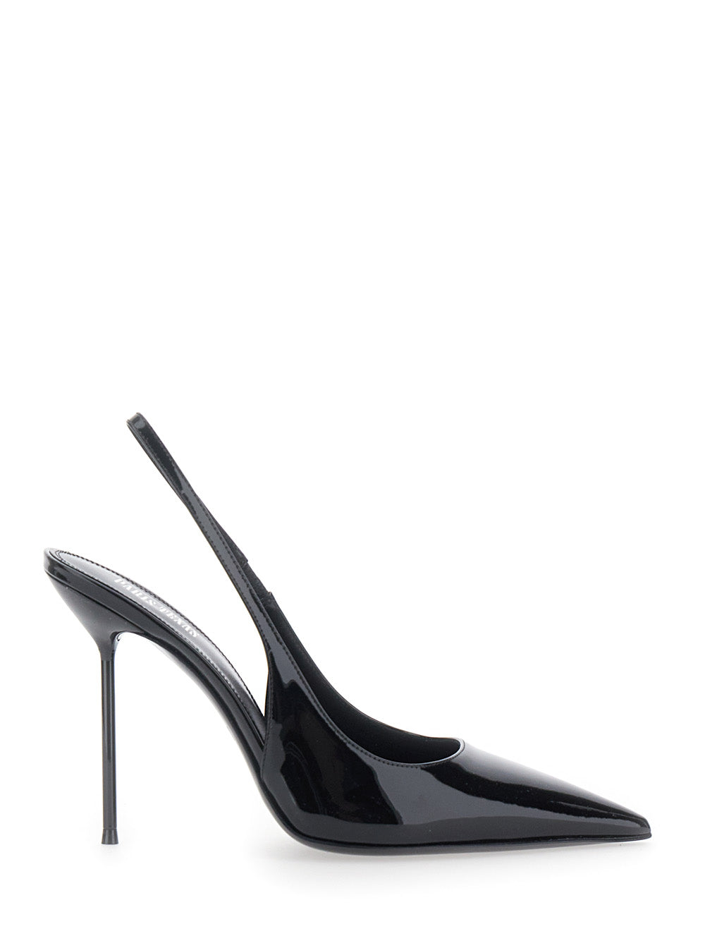 Paris Texas Women 'Lidia' Black Slingback Pumps With High Stiletto Heel And Elasticized Strap In Patent Leather For Women