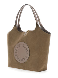 STELLA MCCARTNEY Stella Mccartney Women Logo Reversible Tote Bag Alter Mat And Alter Suede In Polyester Beige Unisex