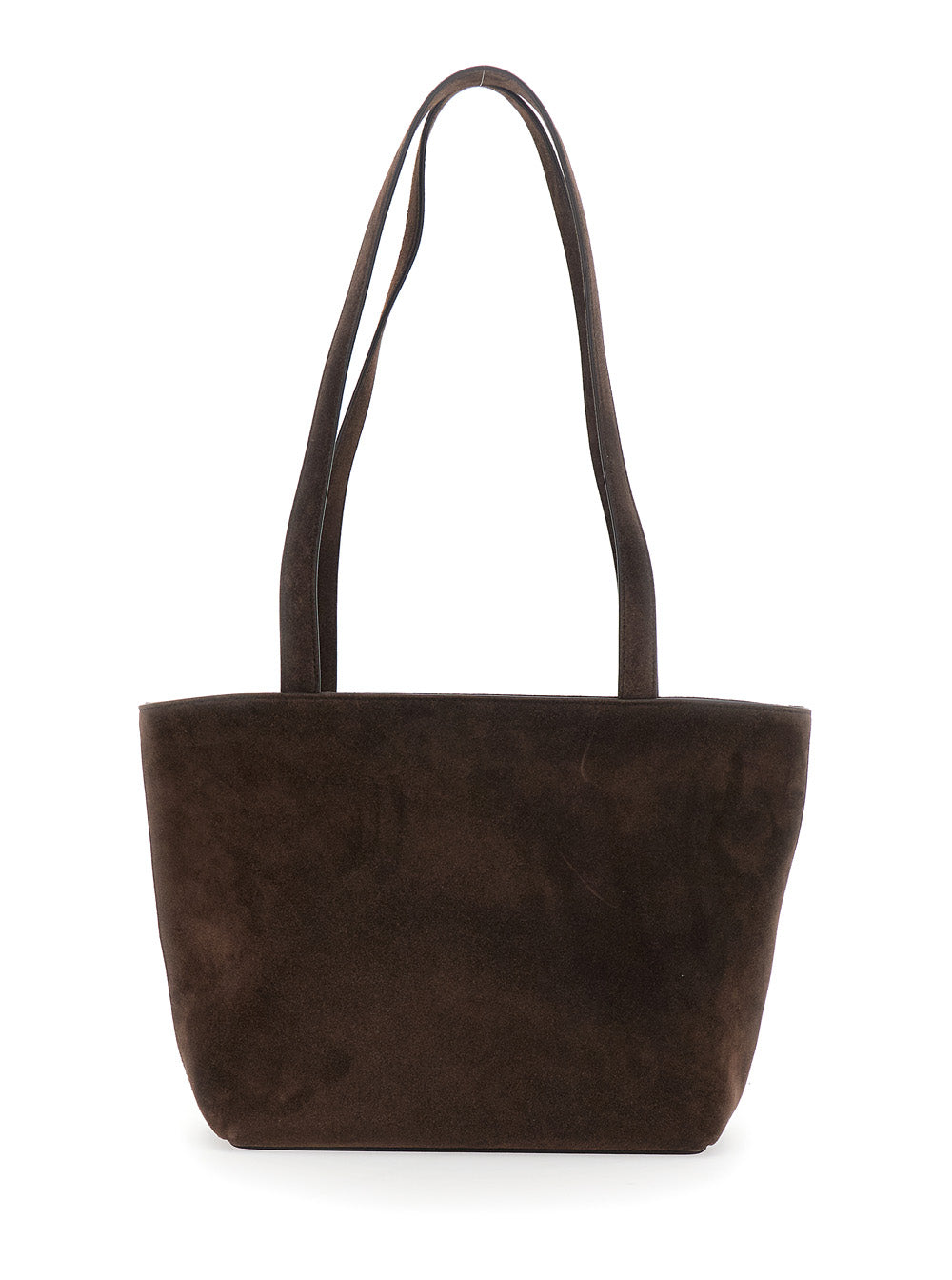 THE ROW The Row Women 'Parker' Brown Shopping Bag With Two Top Handles And A Rigid Base In Suede For Women