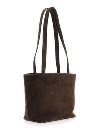 THE ROW The Row Women 'Parker' Brown Shopping Bag With Two Top Handles And A Rigid Base In Suede For Women