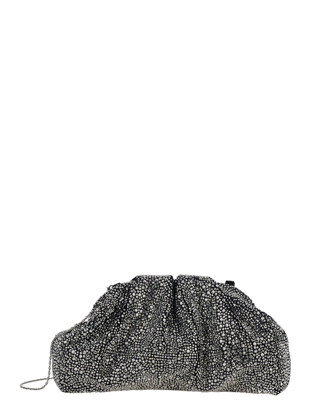 TWENTY FOURHAITCH Twenty Fourhaitch Women Mirach Soft Clutch In Velvet Embellished With Rhinestones And Featuring A Removable Black Strap For Women