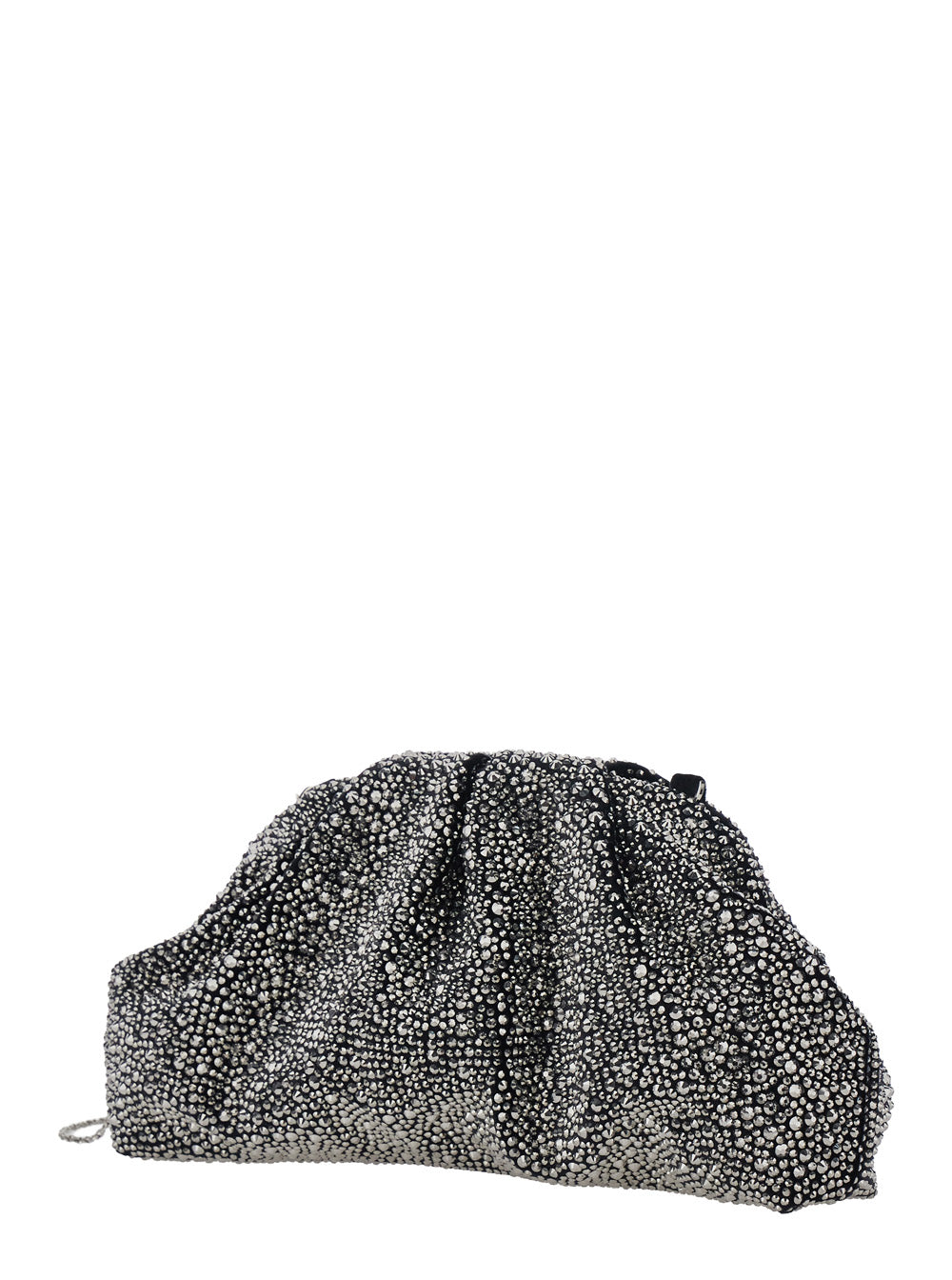 TWENTY FOURHAITCH Twenty Fourhaitch Women Mirach Soft Clutch In Velvet Embellished With Rhinestones And Featuring A Removable Black Strap For Women