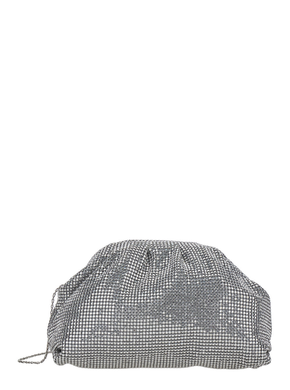 TWENTY FOURHAITCH Twenty Fourhaitch Women Petra Pouch Bag With Metal Closure And Removable Crystal Mesh Shoulder Strap For Women
