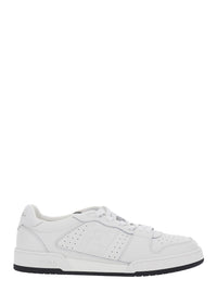Fendi Men 'Match' White Sneaker With Patch Logo On The Tongue And Lateral Ff Logo In Suede For Men