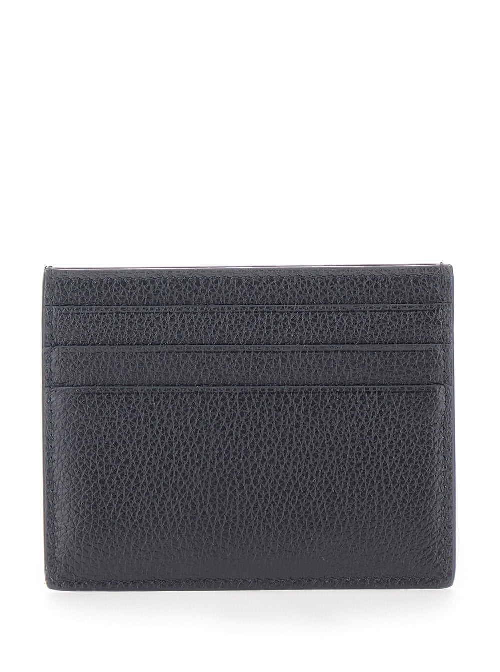 FENDI Fendi Men Black Card Holder With Ff Logo Plaque In Leather For Men
