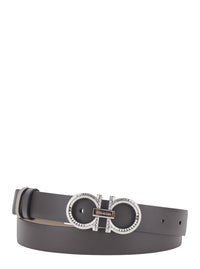FERRAGAMO Ferragamo Women Brown Belt With Metal Gancini Buckle And Reversible Design In Leather Women