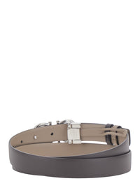 FERRAGAMO Ferragamo Women Brown Belt With Metal Gancini Buckle And Reversible Design In Leather Women