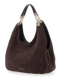 MICHAEL MICHAEL KORS Michael Michael Kors Women Ellie Large Tote Bag With Metal Details And Logo, In Leather, Brown, Woman