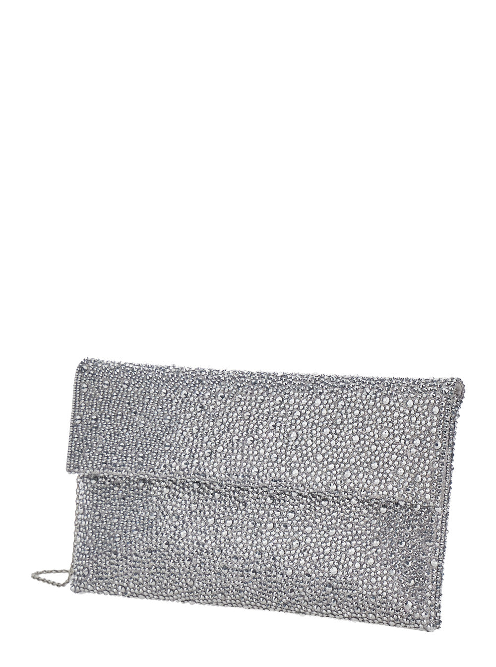 TWENTY FOURHAITCH Twenty Fourhaitch Women Clutch Entirely Covered In Strass With Custom Metal Chain For Women