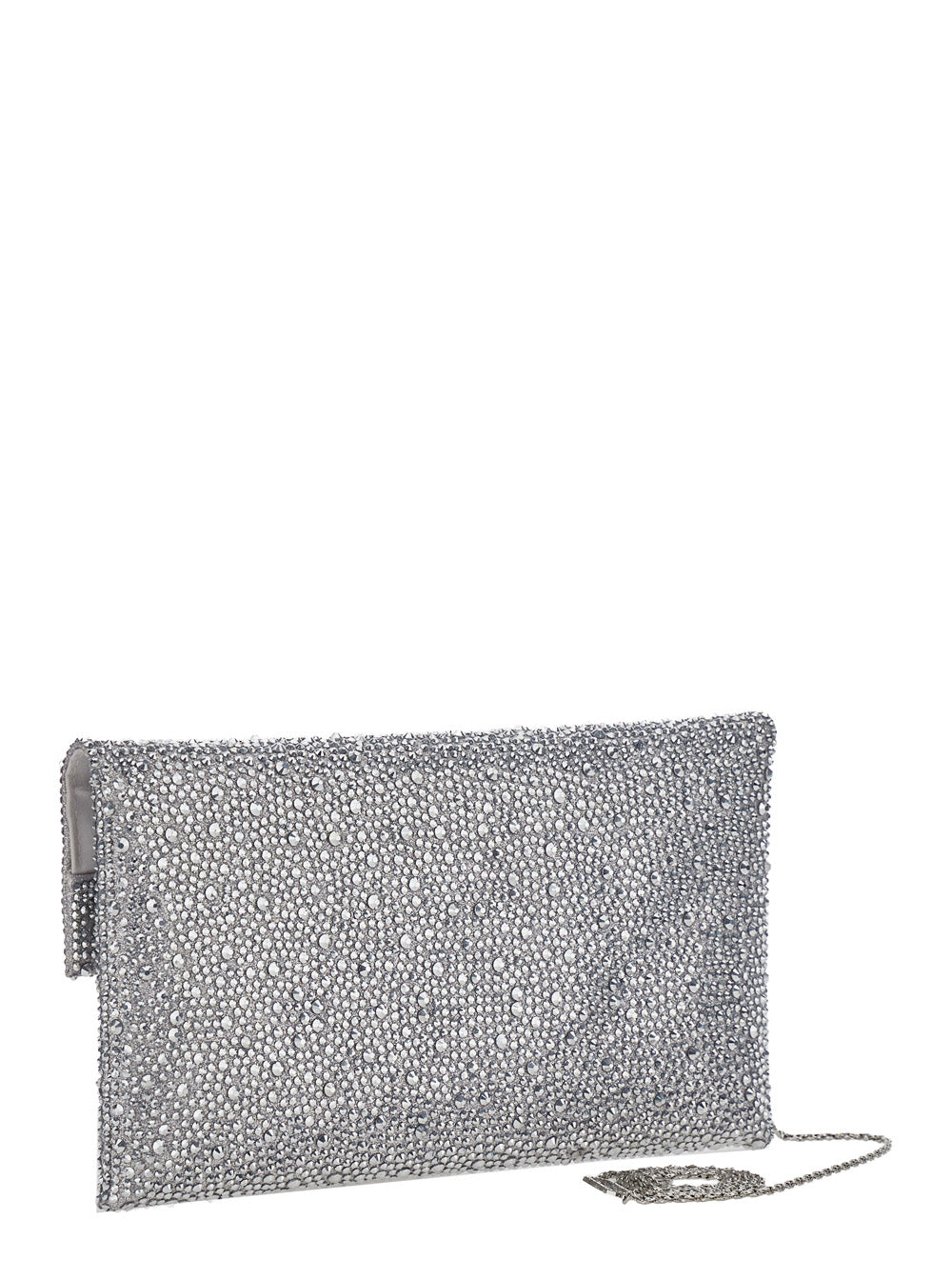 TWENTY FOURHAITCH Twenty Fourhaitch Women Clutch Entirely Covered In Strass With Custom Metal Chain For Women
