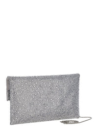 TWENTY FOURHAITCH Twenty Fourhaitch Women Clutch Entirely Covered In Strass With Custom Metal Chain For Women