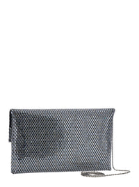 TWENTY FOURHAITCH Twenty Fourhaitch Women Clutch Entirely Covered In Stones And Rhinestones With Personalized Shoulder Strap And Metal Closure, Black, Woman