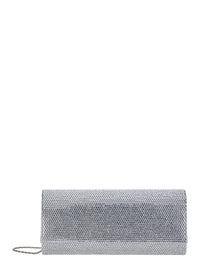 TWENTY FOURHAITCH Twenty Fourhaitch Women French 75 Clutch With Rhinestones And Thin Shoulder Strap. Metallic. Woman.