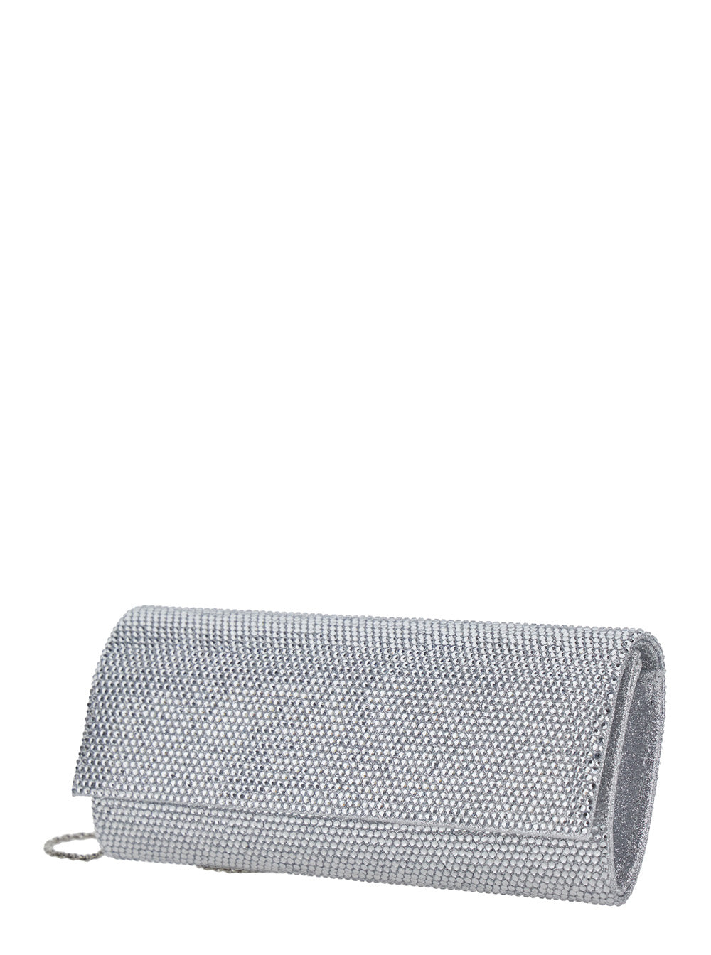 TWENTY FOURHAITCH Twenty Fourhaitch Women French 75 Clutch With Rhinestones And Thin Shoulder Strap. Metallic. Woman.