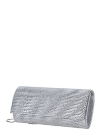 TWENTY FOURHAITCH Twenty Fourhaitch Women French 75 Clutch With Rhinestones And Thin Shoulder Strap. Metallic. Woman.