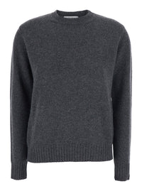 MAX MARA Max Mara Women Gray V-Neck Long Sleeve Wool Sweater For Women
