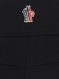 Moncler Grenoble Women Black Stretch Pants With Logo Patch On The Back In Tech Fabric Women