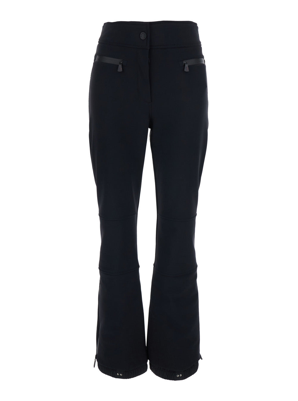 MONCLER GRENOBLE Moncler Grenoble Women Black Ski Pants With Zip Pockets And Logo Patch On The Back In Tech Fabric For Women