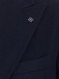 Tagliatore Men 'Montecarlo' Blue Double-Breasted Jacket With Wide Notched Revers In Fabric For Men