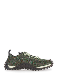 Ami Paris Men Mirage Sneakers With Rubber Sole And Tech Fabric Upper Brown Men