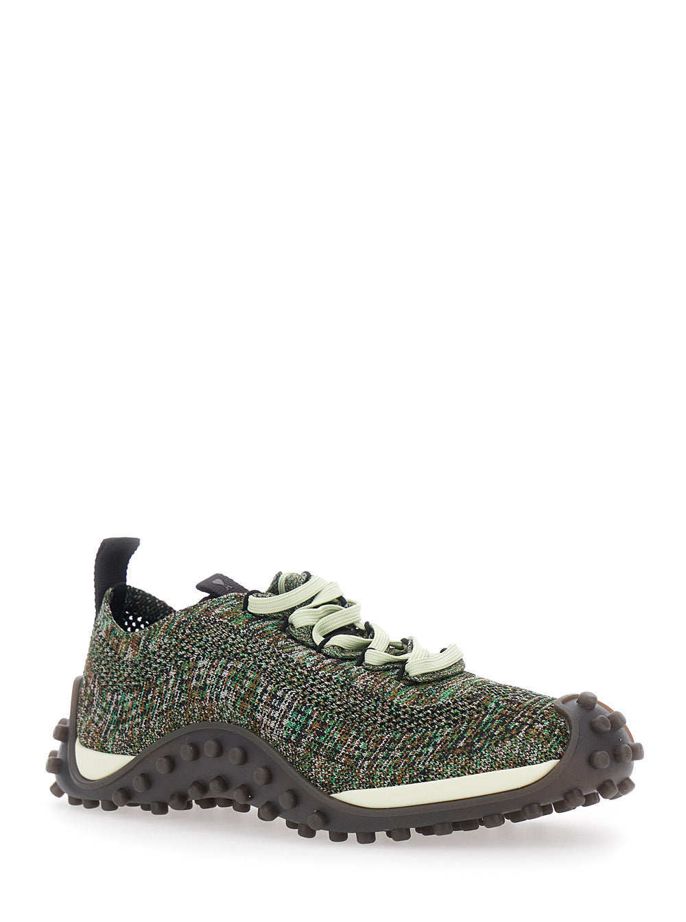 Ami Paris Men Mirage Sneakers With Rubber Sole And Tech Fabric Upper Brown Men