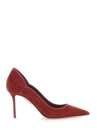 Aquazzura Women Red Pointed-Toe Pumps With Logo On The Insole In Suede Women