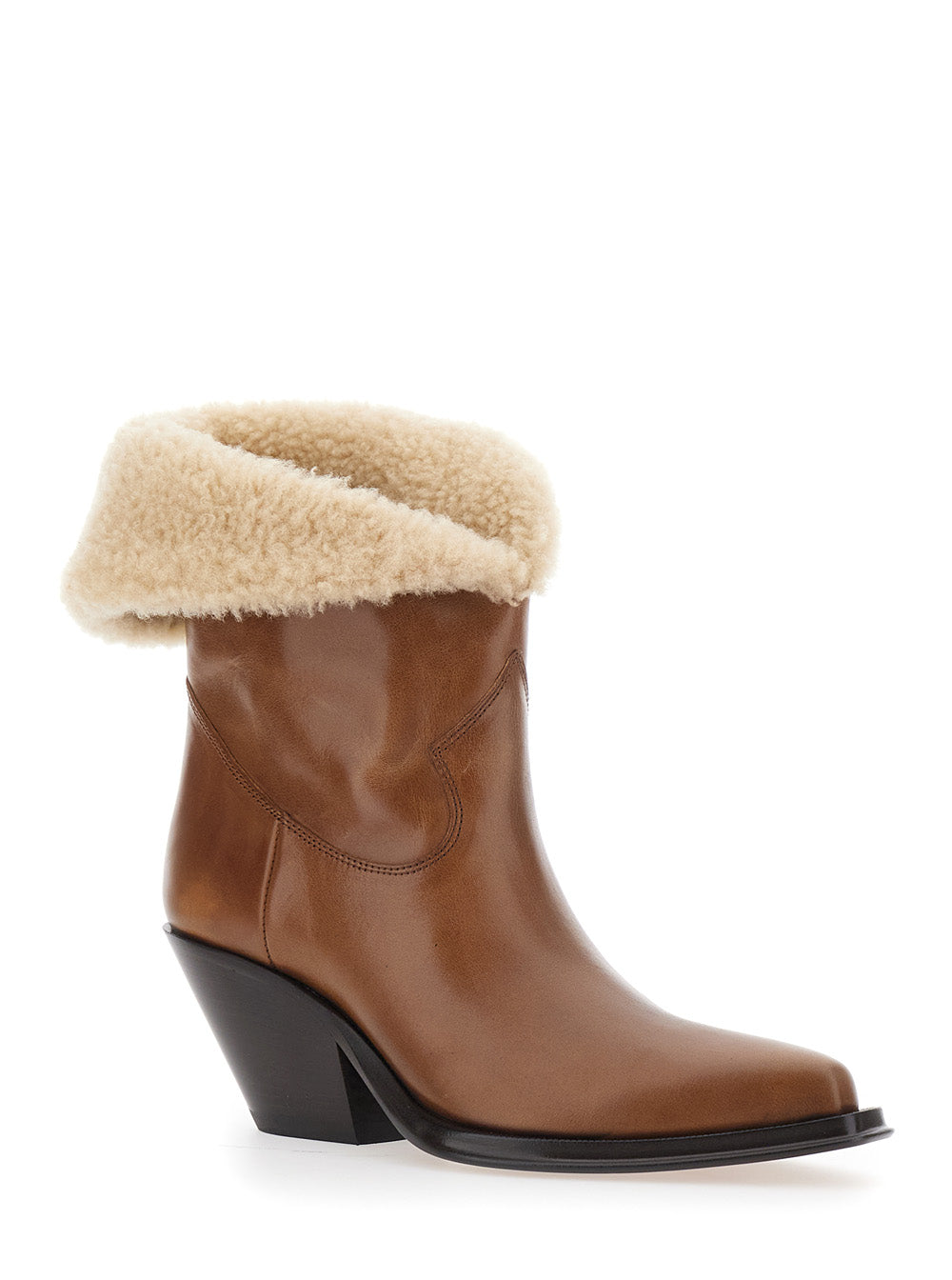 CHLOÉ Chloé Women Brown Leather Ankle Boots