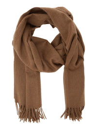 Max Mara Women Tartan Scarf With Elegant Details In Mixed Fabric And Beige For Women
