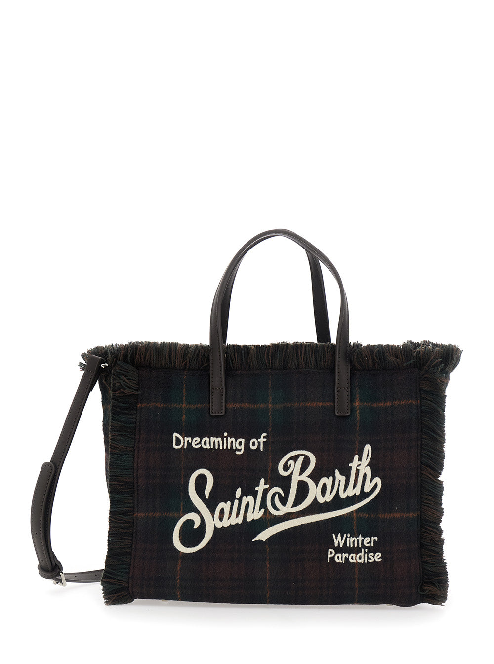 MC2 SAINT BARTH Mc2 Saint Barth Women Shoulder Bag Colette Wool N With Tartan And Brown Polyester Unisex