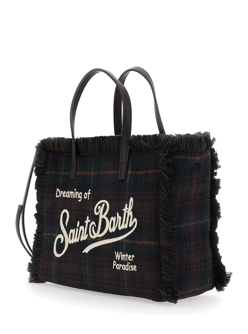 MC2 SAINT BARTH Mc2 Saint Barth Women Shoulder Bag Colette Wool N With Tartan And Brown Polyester Unisex
