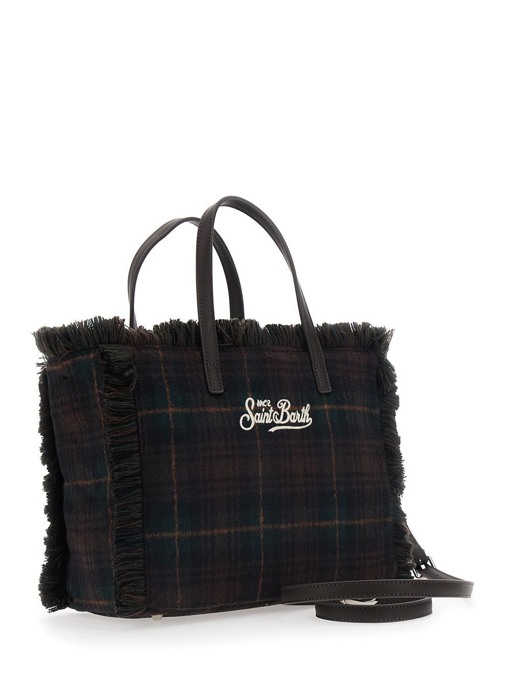 MC2 SAINT BARTH Mc2 Saint Barth Women Shoulder Bag Colette Wool N With Tartan And Brown Polyester Unisex