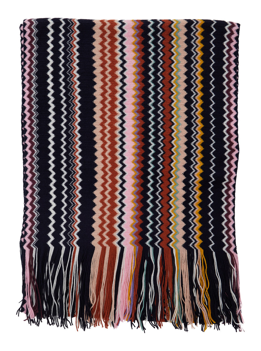 MISSONI Missoni Women Multicolored Scarf With Zigzag Motif In Tech Fabric And Woman