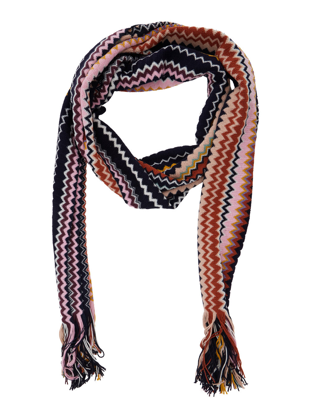 MISSONI Missoni Women Multicolored Scarf With Zigzag Motif In Tech Fabric And Woman