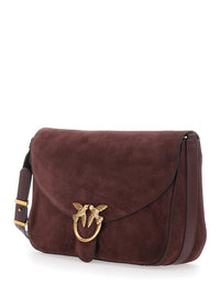 PINKO Pinko Women Shoulder Bag 'Love Satchel Classic' In Suede Bordeaux Woman