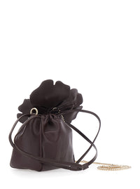 PINKO Pinko Women Mini Bag 'Pouch Flower' With Floral Print In Bordeaux Leather For Women