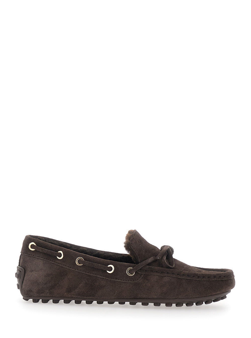 Tod's Women Loafers With Rubber Sole And Shearling Details Brown Women
