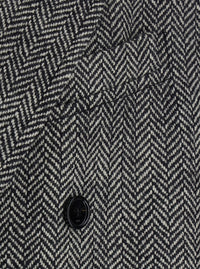 Ami Paris Men Long Double-Breasted Coat With Collar And Pockets Gray Men