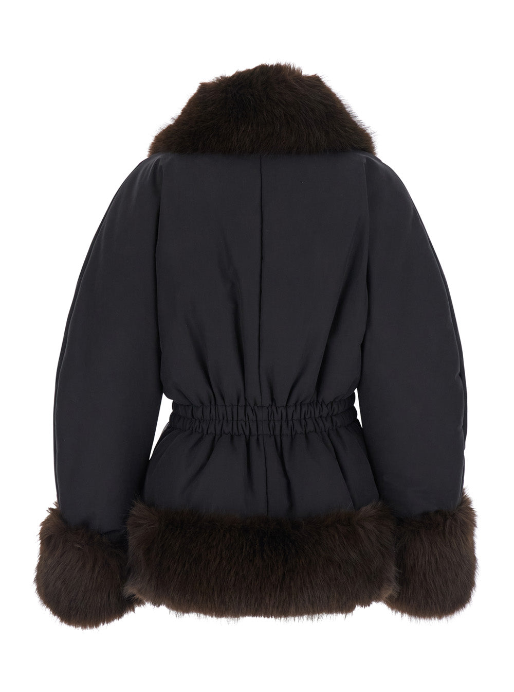 The Andamane Women Brina Jacket With Synthetic Fur Details And Tech Fabric, Black, Women