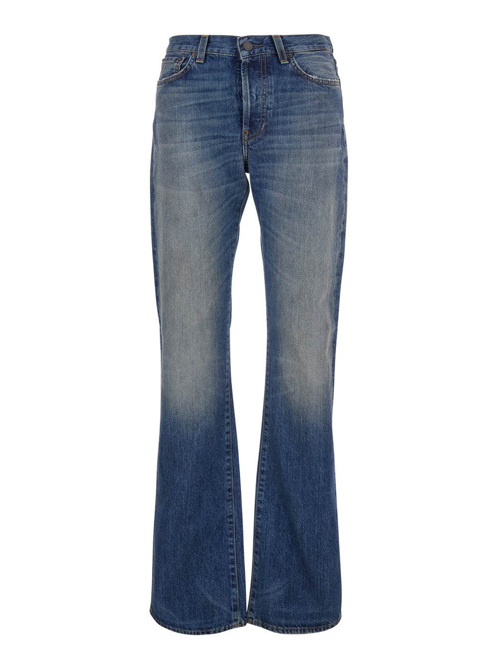 Acne Studios Women Blue Jeans With Five-Pocket Design In Denim