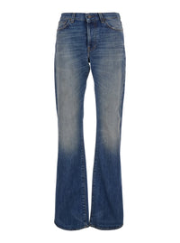 Acne Studios Women Blue Jeans With Five-Pocket Design In Denim