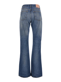 Acne Studios Women Blue Jeans With Five-Pocket Design In Denim