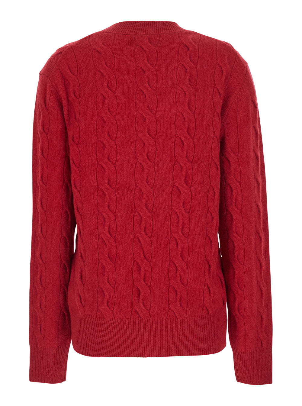 Ami Paris Women Sweater With Round Neck And Ami De Coeur Logo In Red For Men