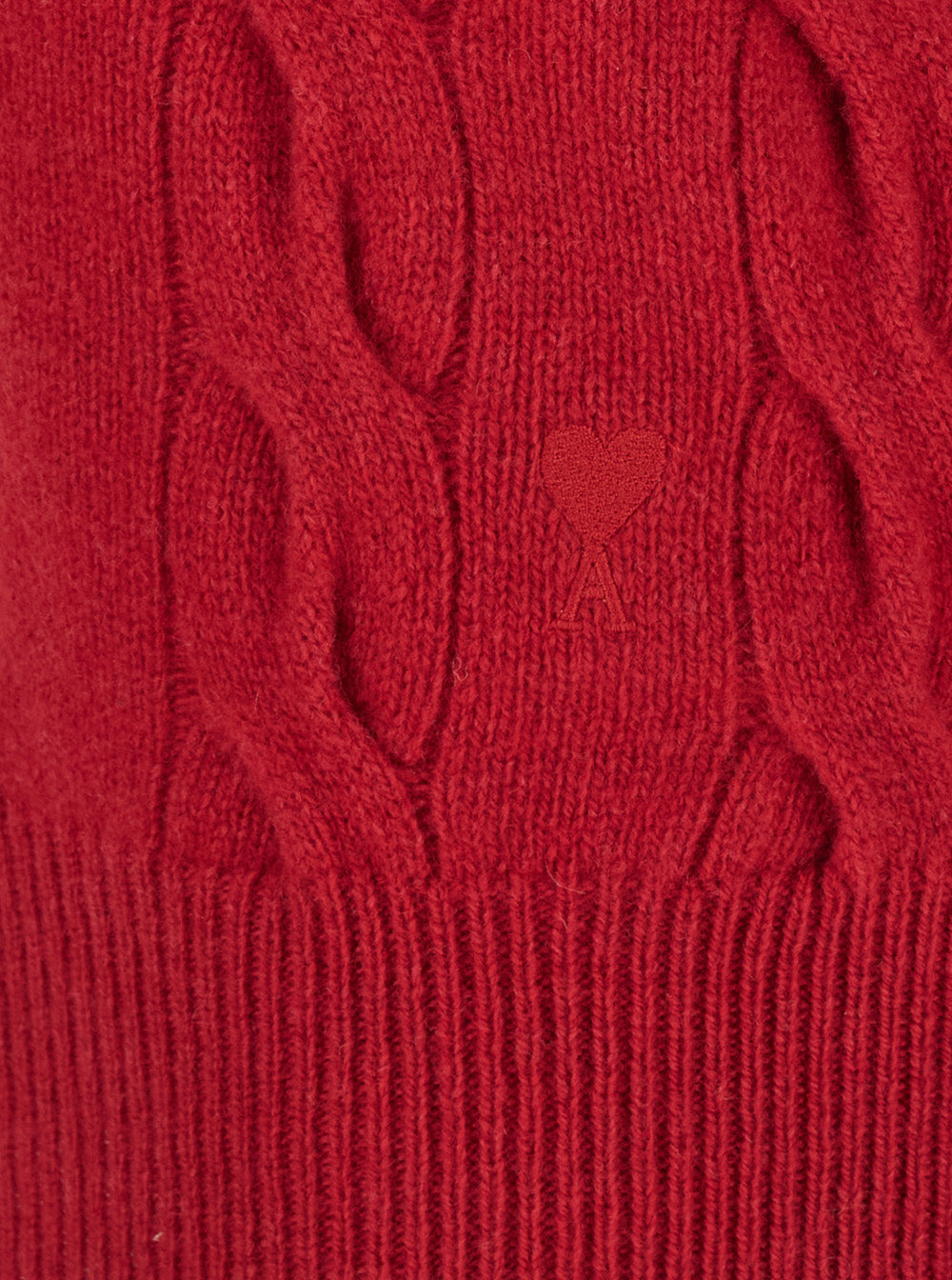 Ami Paris Women Sweater With Round Neck And Ami De Coeur Logo In Red For Men
