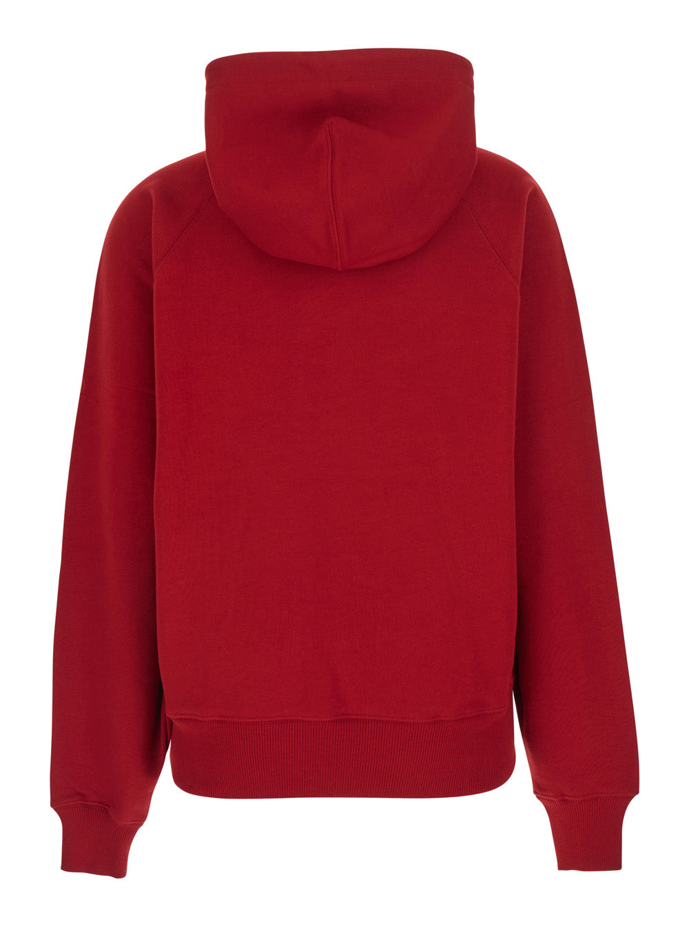 AMI PARIS Ami Paris Women Hoodie With Felt Embroidery Ami Paris And Long Sleeves In Red Unisex