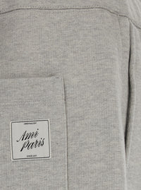 Ami Paris Women Jogging With Heritage Label Ami Paris In Gray Unisex